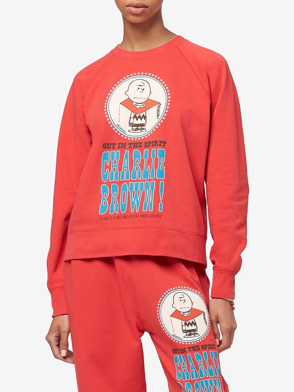 MARC JACOBS x PEANUTS Charlie Brown Washed Red The Sweatshirt, Size XS